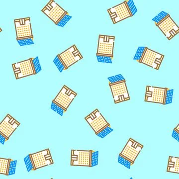Roof solar panel vector seamless pattern 스톡 일러스트