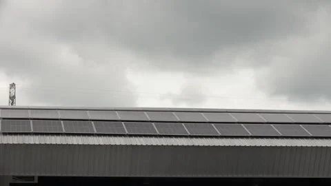 A roof with solar panels on it Stock Footage 291284146