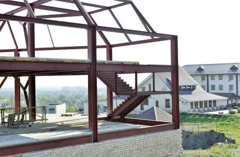 Roof structure, construction Foto stock