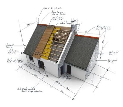 Roof structure Stock Illustration