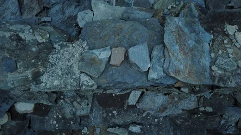 Roof of a Swiss Hut Zoom Out - Stone Texture Stock Footage