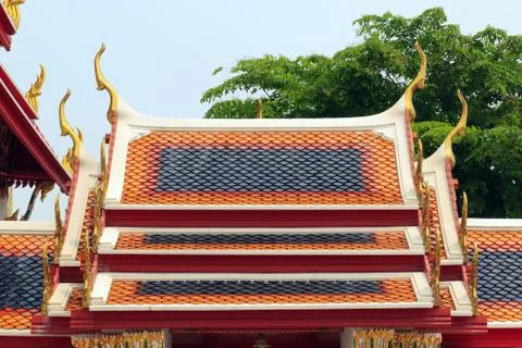 Roof of the temple Stock Photos