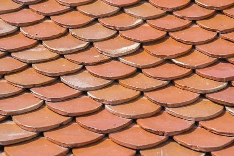 Roof tile pattern  closeup Stock Photos