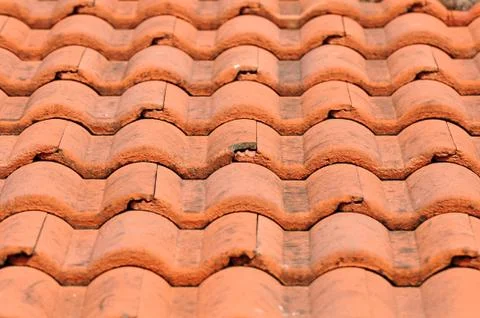 Roof tile pattern Foto stock