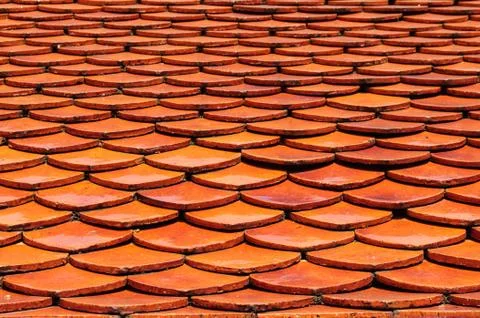 Roof tile pattern Stock Photos