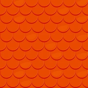 Roof tile seamless pattern, roofing background Illustrazione stock