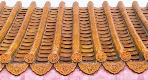 Roof tile texture background for continuous replicate. Stock Photos
