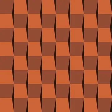Roof tiles 3D-like seamlsess pattern Stock Illustration