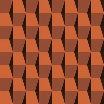 Roof tiles 3D-like seamlsess pattern Stock Illustration