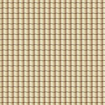 Roof tiles background texture in regular rows.Seamless pattern. Vector illust Stock Illustration