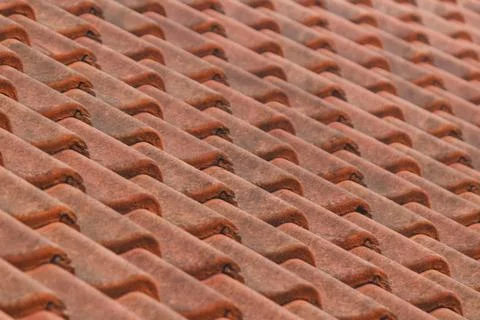 Roof with tiles for pattern Stock Photos