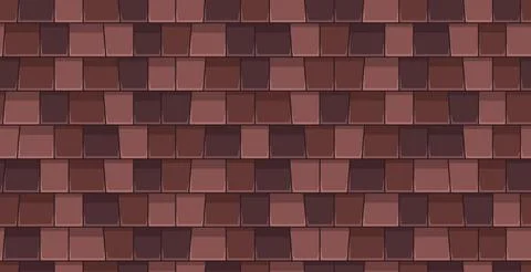 Roof tiles seamless pattern Stock Illustration