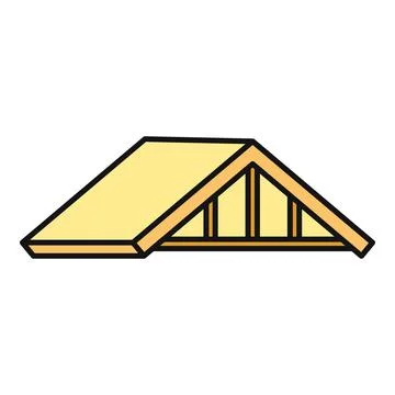 Roof truss framing structure supporting a house or building 스톡 일러스트