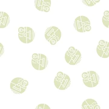 Roof ventilation glyph seamless pattern 스톡 일러스트