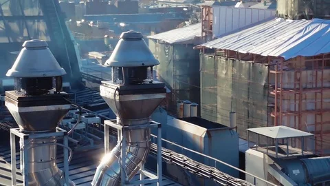 Roof ventilation system Stock Footage 82086871