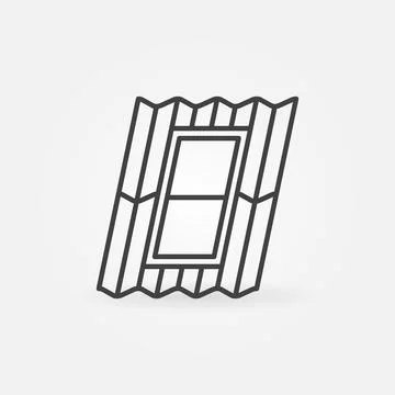 Roof Window vector Skylight concept thin line icon Illustrazione stock