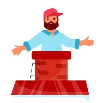 Roof worker Stock Illustration