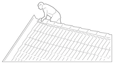 Roofer Stock Illustration