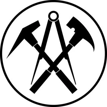 Roofer logo, tools, roofer, logo, icon Stock Illustration