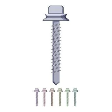Roofer roofing screw cartoon vector graphic Stock Illustration