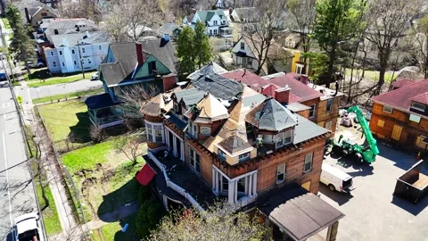 Roofers - Syracuse, NY Stock Footage 336034518
