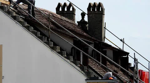 Roofers timelapse Video stock 22635080