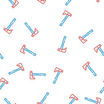 Roofing axe blade vector seamless pattern Illustrazione stock