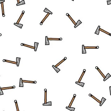 Roofing axe weapon vector seamless pattern Illustrazione stock