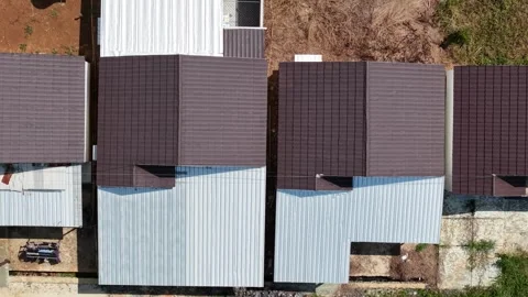 Roofing Background to Enhance the Aesthetic Value of the Building Stock Footage 345381566