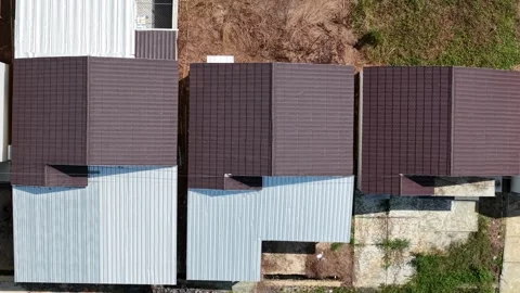 Roofing Background to Enhance the Aesthetic Value of the Building Stock Footage 345381580