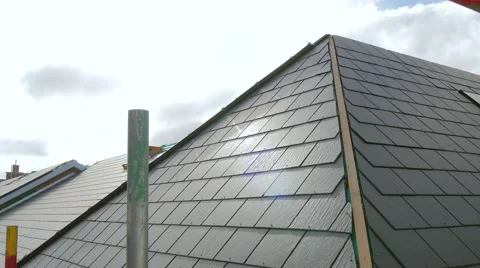 Roofing construction.Wooden construction Stock Footage 49226183