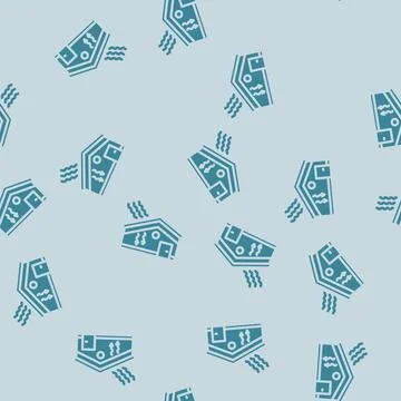 Roofing energy efficient glyph vector seamless pattern 스톡 일러스트