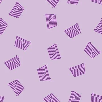 Roofing energy efficient line seamless pattern Illustrazione stock