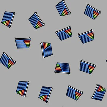 Roofing energy efficient vector seamless pattern Illustrazione stock