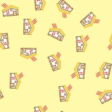 Roofing energy efficient vector seamless pattern Illustrazione stock