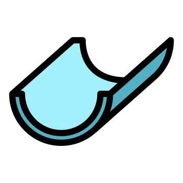 Roofing gutter icon color outline vector Stock Illustration