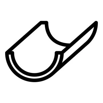 Roofing gutter icon, outline style Stock Illustration