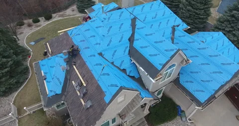 Roofing House01 Stock Footage 157639373