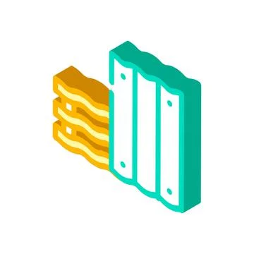 Roofing material building material isometric icon vector illustration Ilustración de archivo