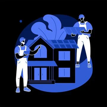 Roofing services abstract concept vector illustration. Stock Illustration