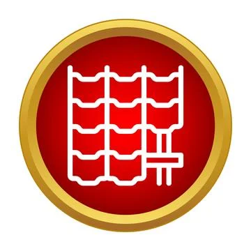 Roofing tiles house construction building icon Ilustración de archivo