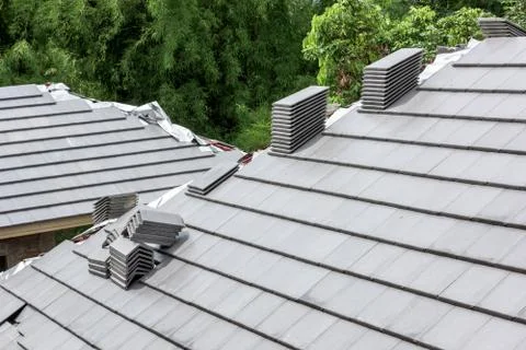 Roofing tiles Fotos Stock