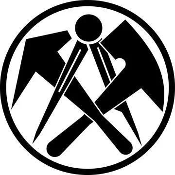Roofing tools, handyman, roofer, background, Logo Stock Illustration