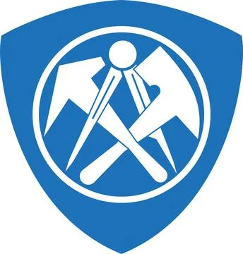 Roofing tools, handyman, roofer, background, Logo Stock Illustration