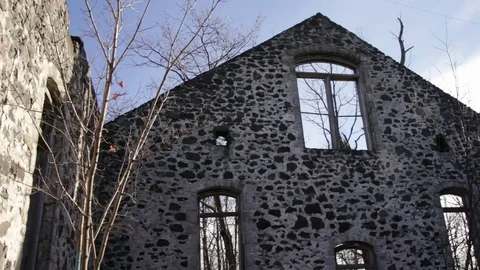 Roofless Stone Building Stock-Footage 73120155
