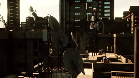 Roofs of abandoned ghost town Видео 160747312