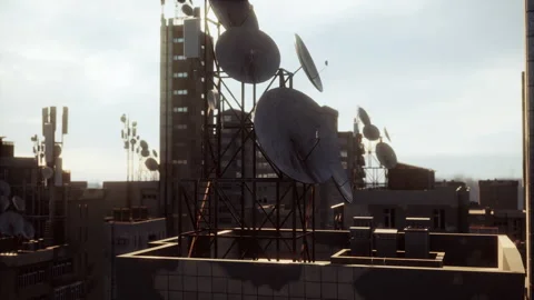 Roofs of abandoned ghost town 動画素材 163044510