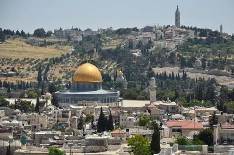 The roofs of ancient jerusalem Stock Photos