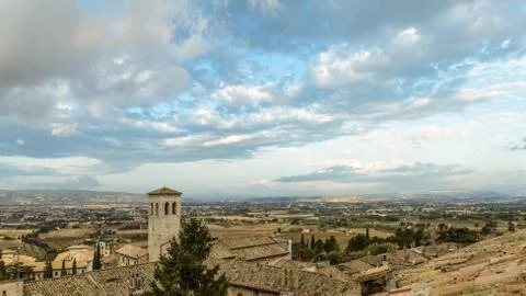 Roofs of Assisi Stock Photos
