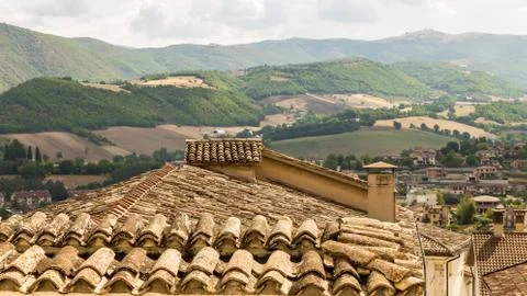 Roofs of Assisi Stock-Fotos
